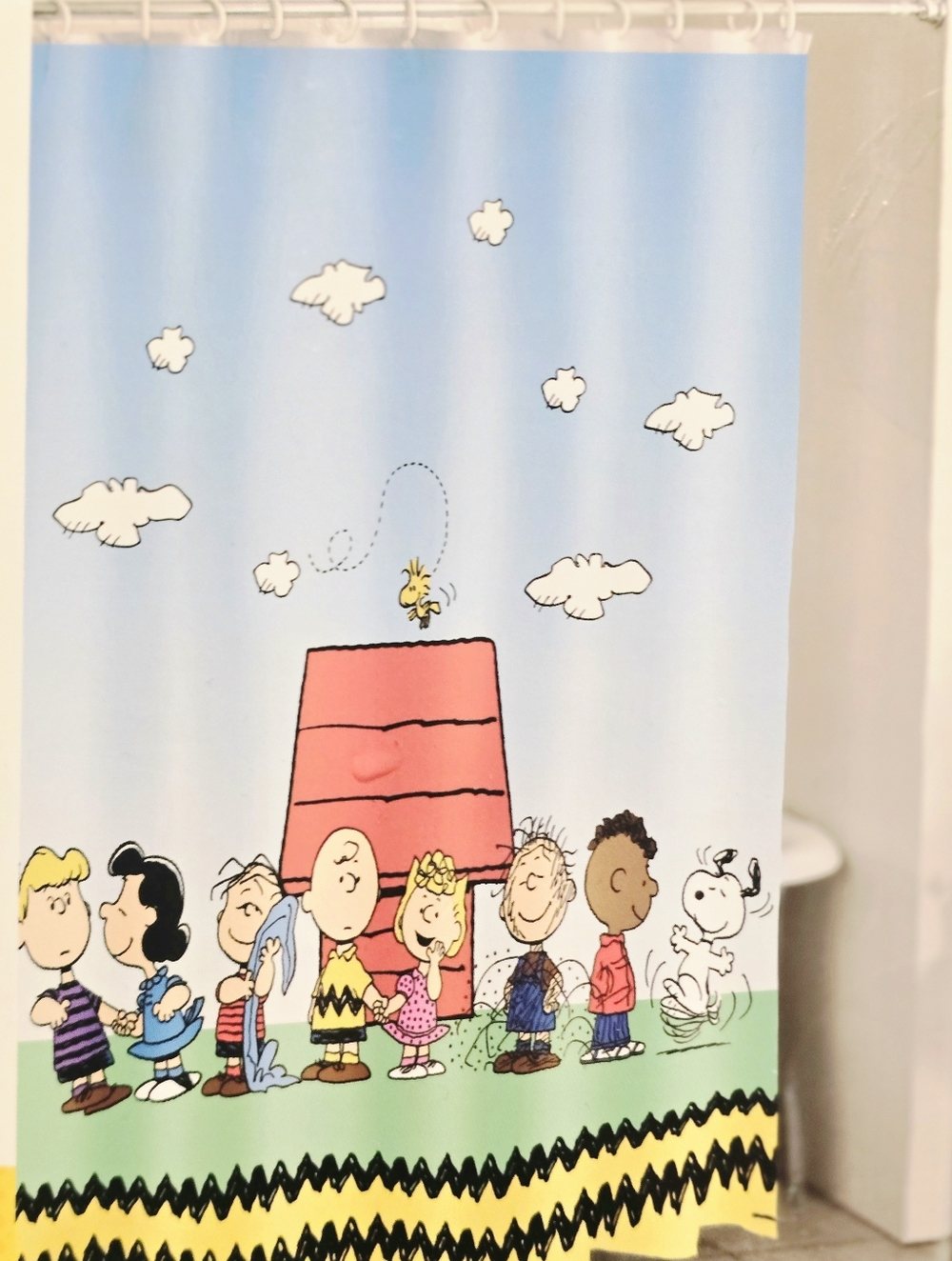Peanuts The Whole Gang Is Here Shower Curtain